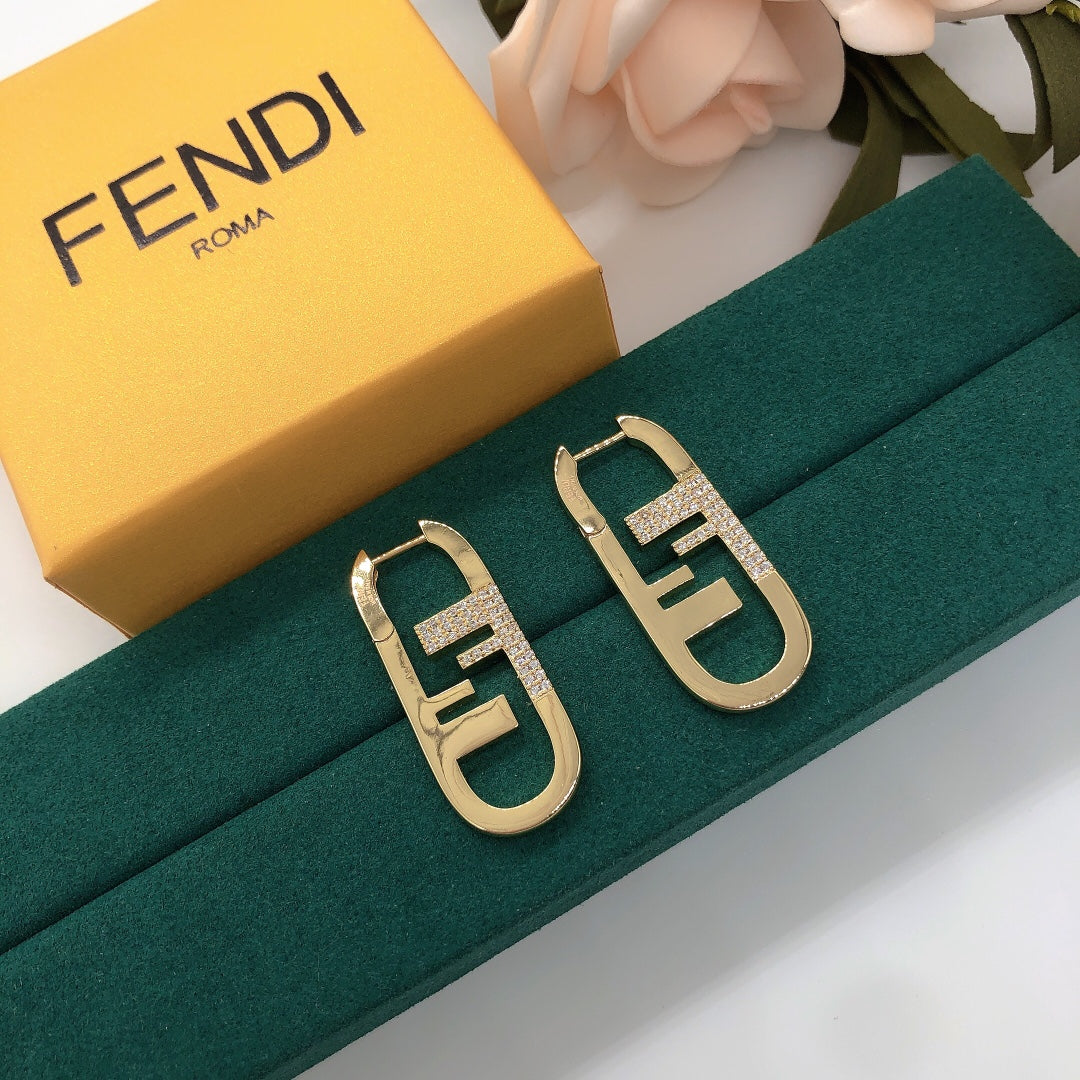 Oval square earrings