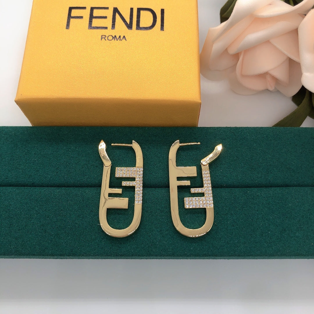 Oval square earrings