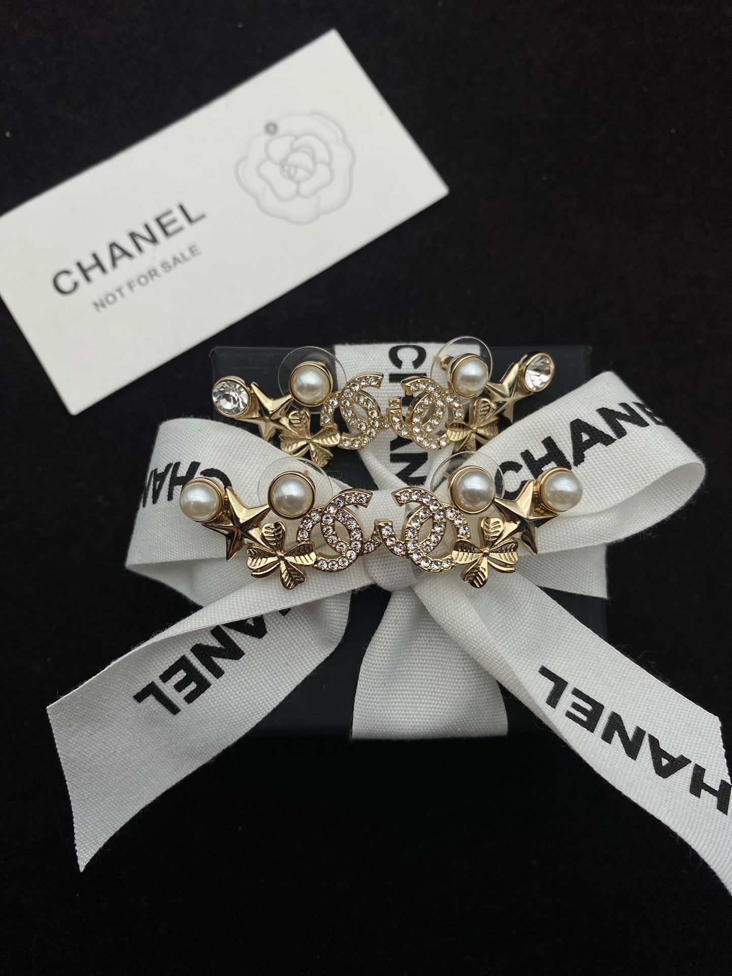 pearl crystal earrings