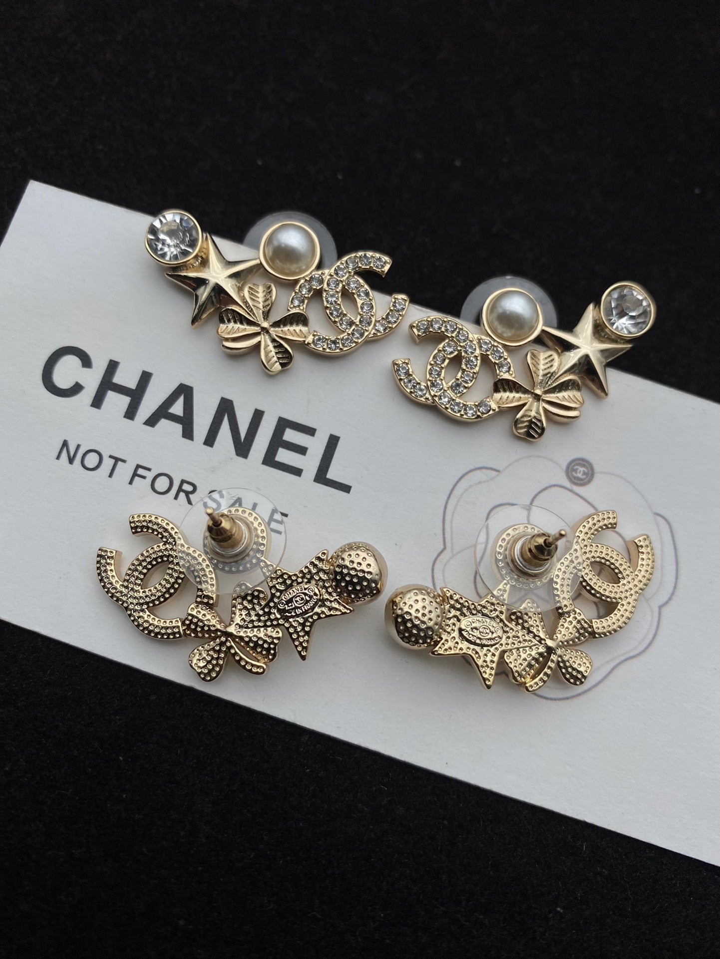 pearl crystal earrings