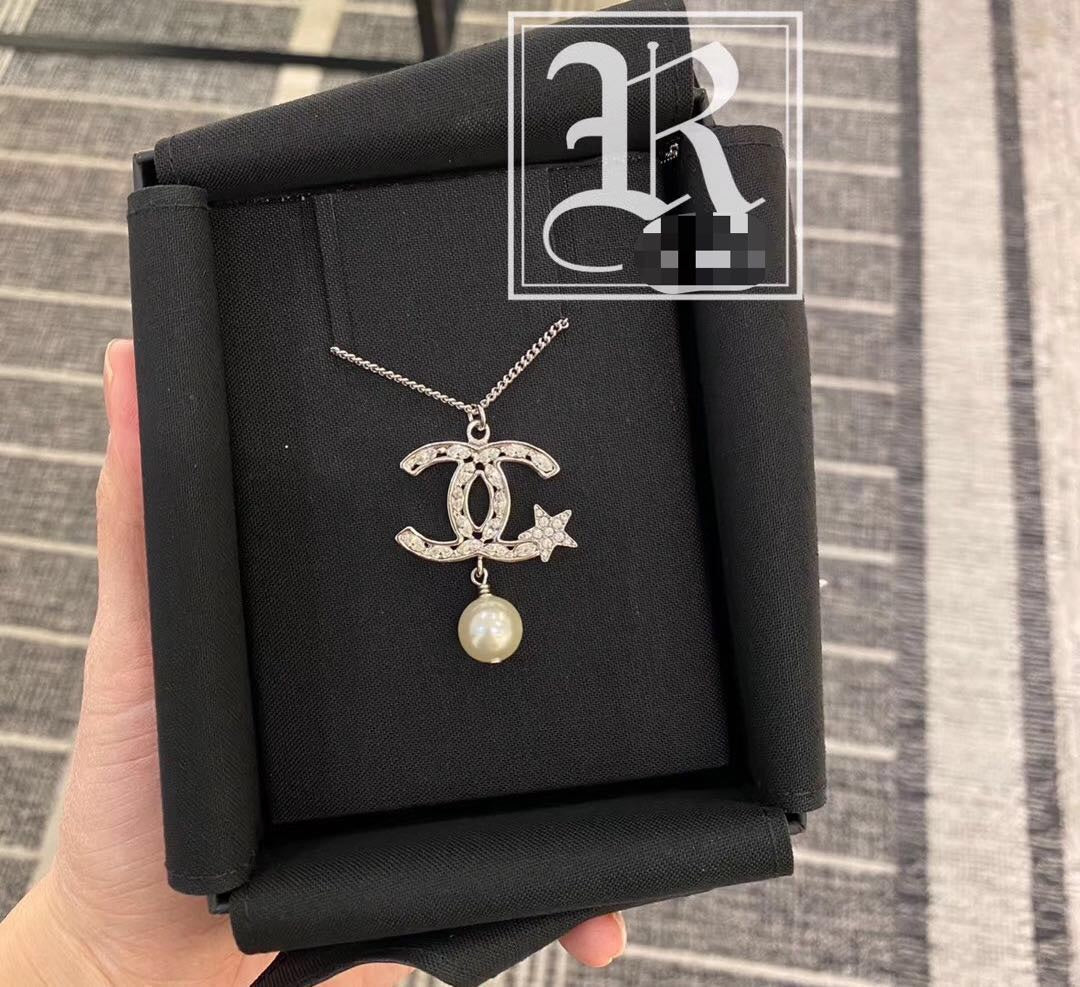 pentagram pearl earrings