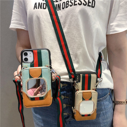 Mirror Crossbody Wallet Phone Case