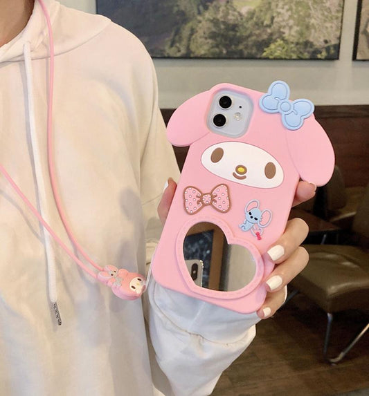 Cartoon silicone mirror phone case - LVCASE