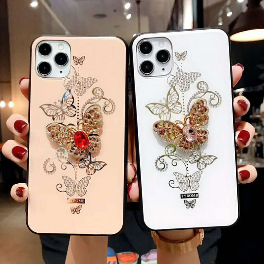 Women's Tide Brand Diamond Butterfly Phone Case - LVCASE