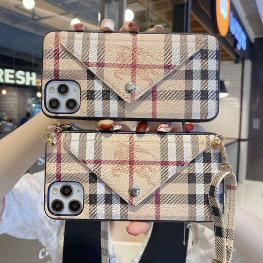 Plaid Wallet Phone Case