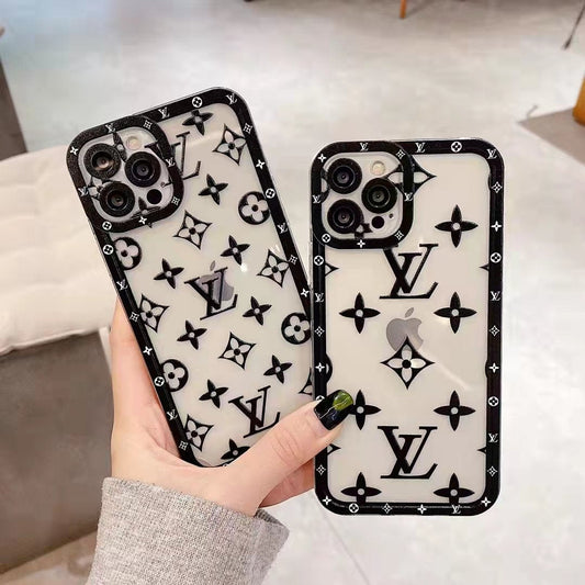 Letter printed transparent phone case for iPhone