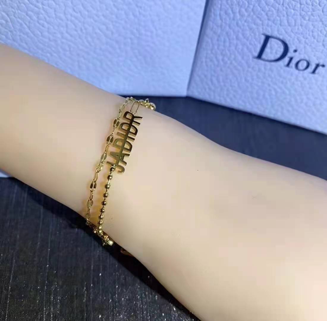 18K Letter Double Bracelet