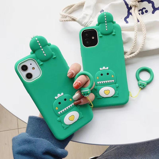 Cartoon prone dinosaur mobile phone case - LVCASE