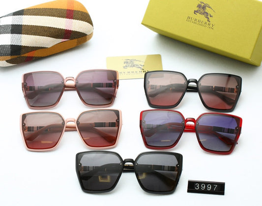 5 COLORS STRIPE DECORATION SQUARE POLARIZED SUNGLASSES