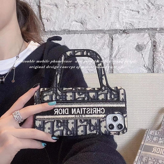 Fashion embroidery handbag phone case