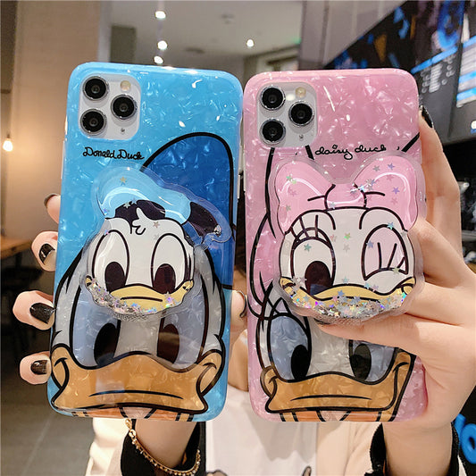 Cartoons quicksand bracket phone case