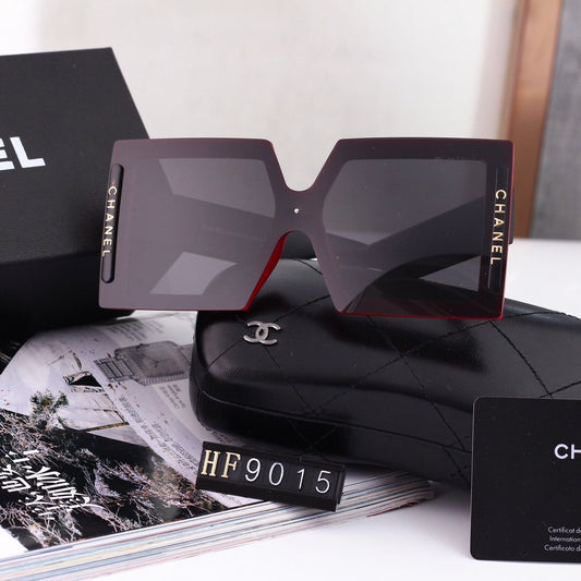 4 COLORS LETTER DECORATION METAL FRAME POLARIZED SUNGLASSES