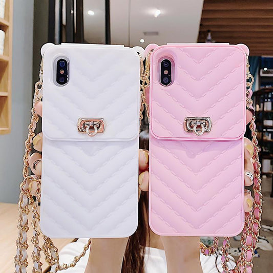 Chain silicone wallet mobile phone case - LVCASE
