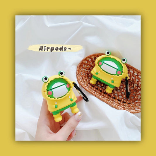 Lovely frog silicone Airpods case