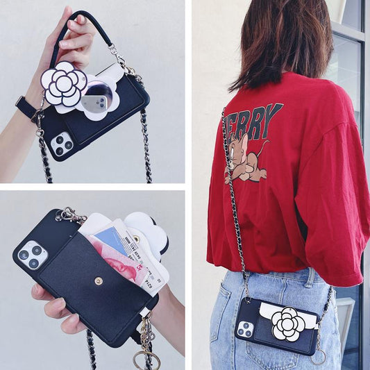 Diagonal Mirror Coin Purse Phone Case - LVCASE