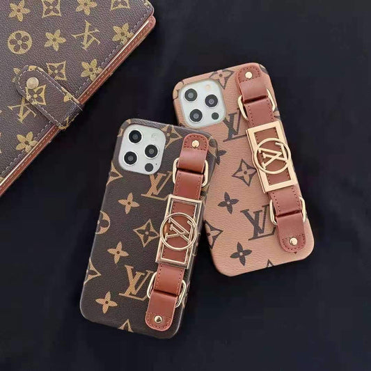 Vintage letter wrist phone case For iphone
