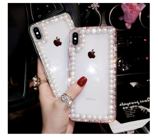 Glitter Pearl Clear Phone Cases