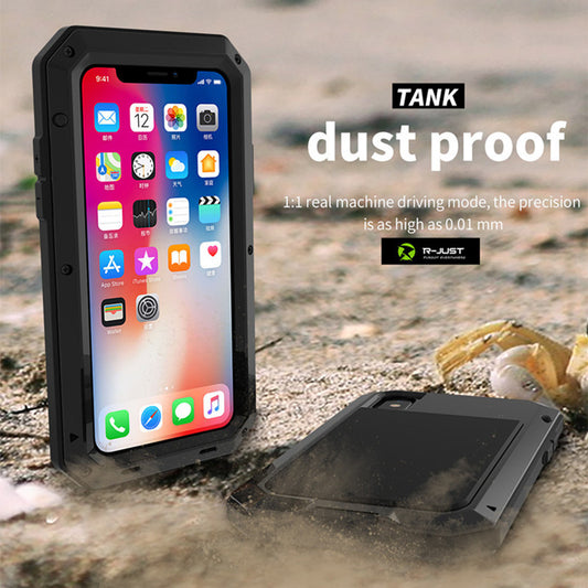 Full-body anti-fall waterproof metal phone case