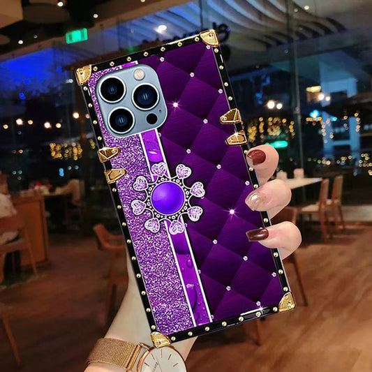 Luxury  Diamond   Square   phone case for samsung