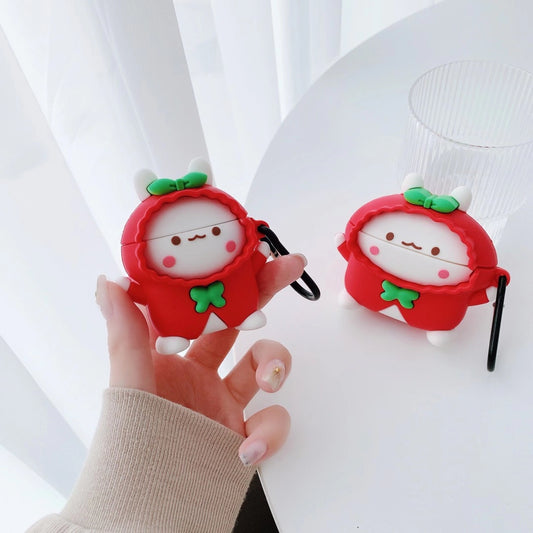 Lovely rabbit silicone Airpods case