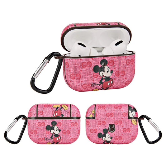 Retro Mickey Mouse leather Airpods case