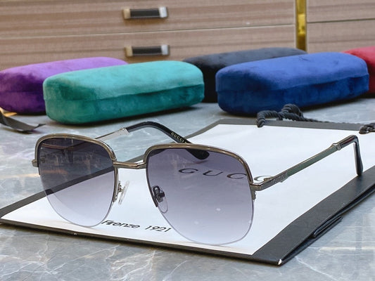 Classic fashion half frame sunglasses