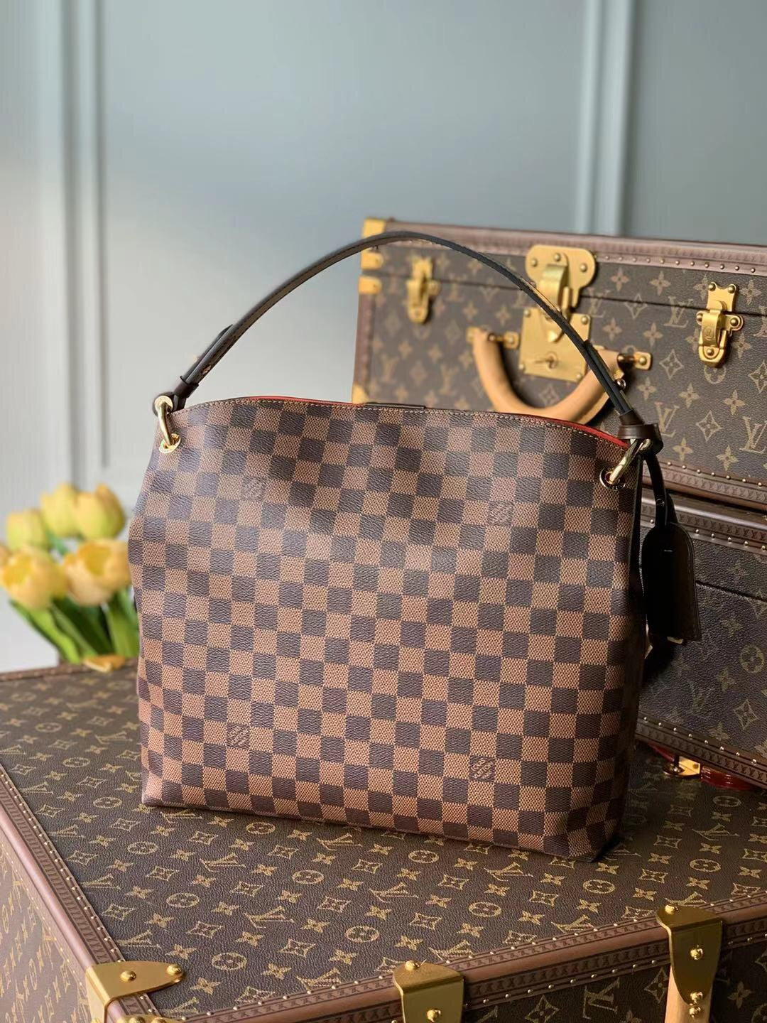 L v damier 35 x 30 x 11