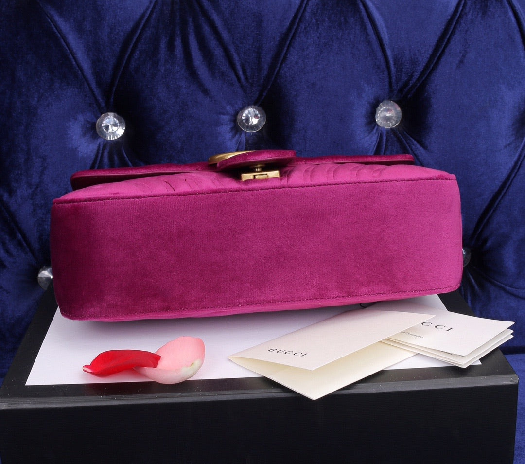 velvet handbag