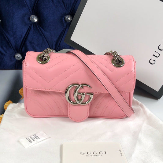 G pink 22cm women handbag
