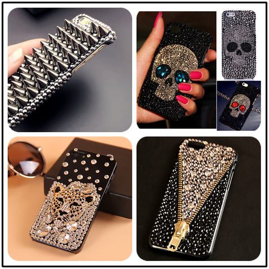 skull punk rock bling-bling  phone case