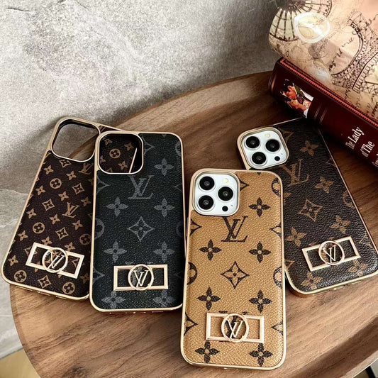 Metal label electroplating mobile phone case for iphone