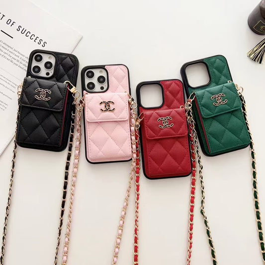 Crossbody Card Holder Embroidered Phone Case for iphone