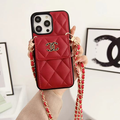 Crossbody Card Holder Embroidered Phone Case for iphone