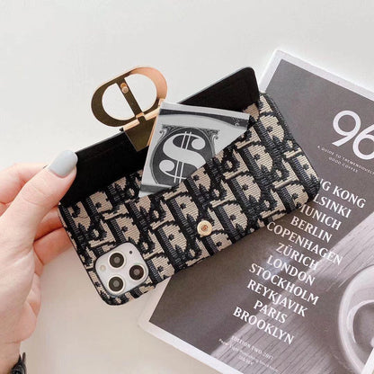 Embroidery card pocket phone case