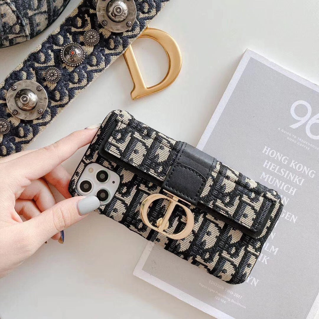 Embroidery card pocket phone case