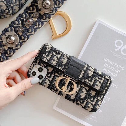 Embroidery card pocket phone case