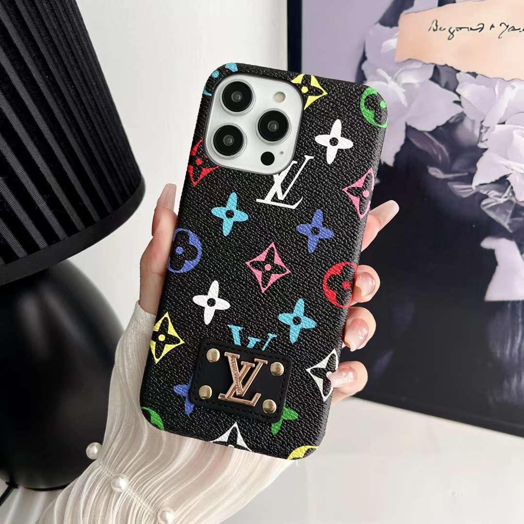 Leather label oil edge mobile phone case for iphone