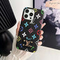 Leather label oil edge mobile phone case for iphone
