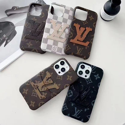 Vintage card hold leather phone case