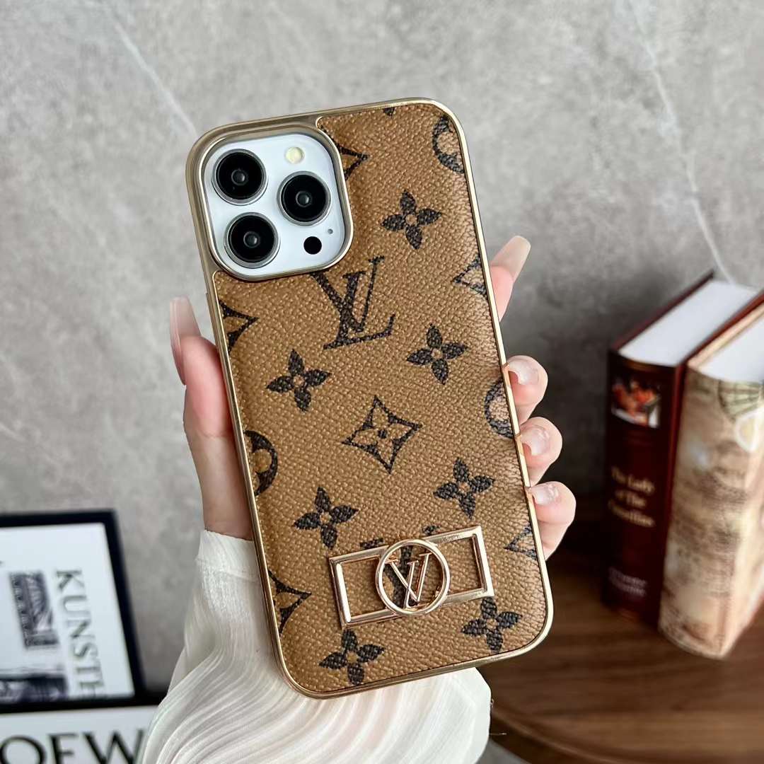 Metal label electroplating mobile phone case for iphone