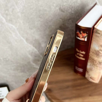 Metal label electroplating mobile phone case for iphone