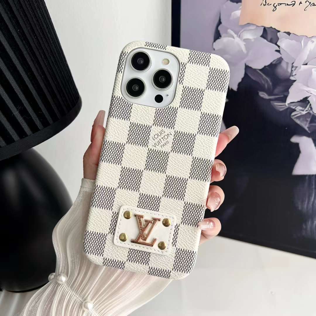 Leather label oil edge mobile phone case for samsung