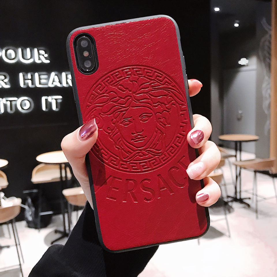Embossed soft leather phone case