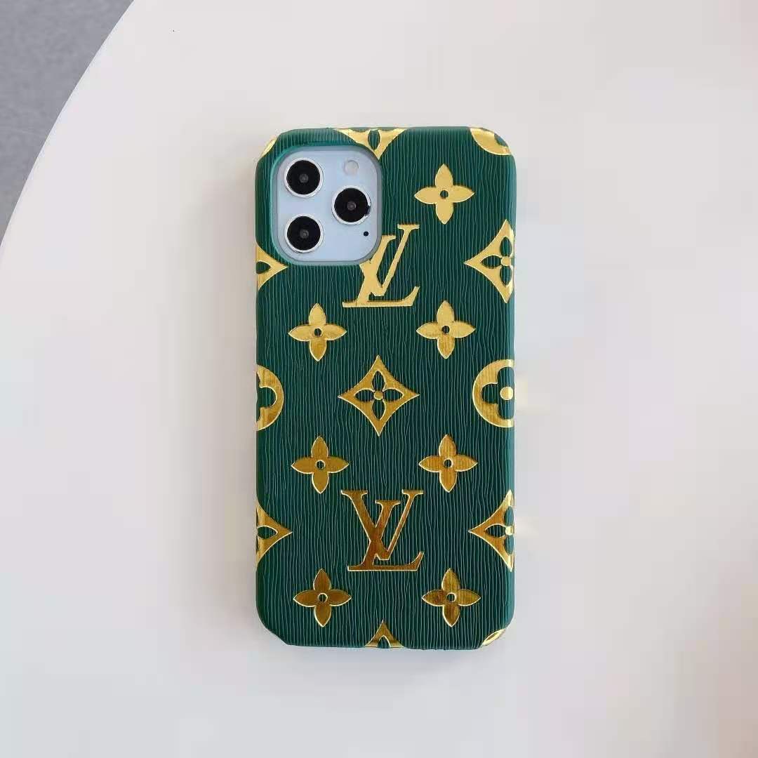 Bronzing pattern leather phone case