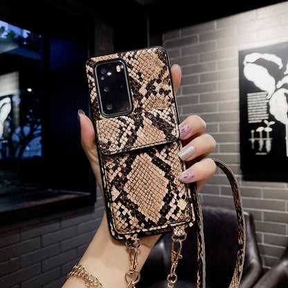 High-end leather chain phone case