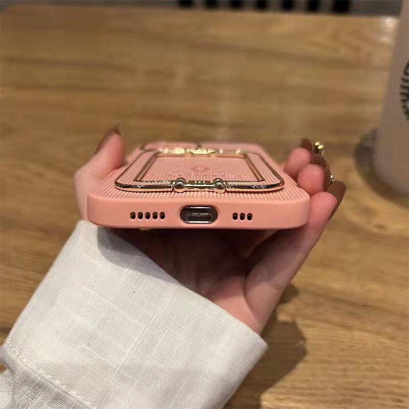 Fashion wrist integrated stand phone case for iPhone