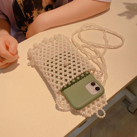 Tassel pearl mobile phone bag - LVCASE