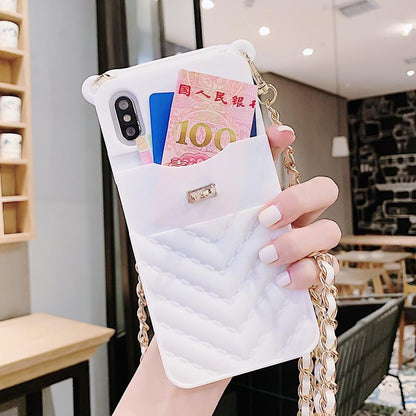 Chain silicone wallet mobile phone case - LVCASE