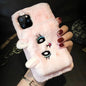 Cat gloves plush phone case