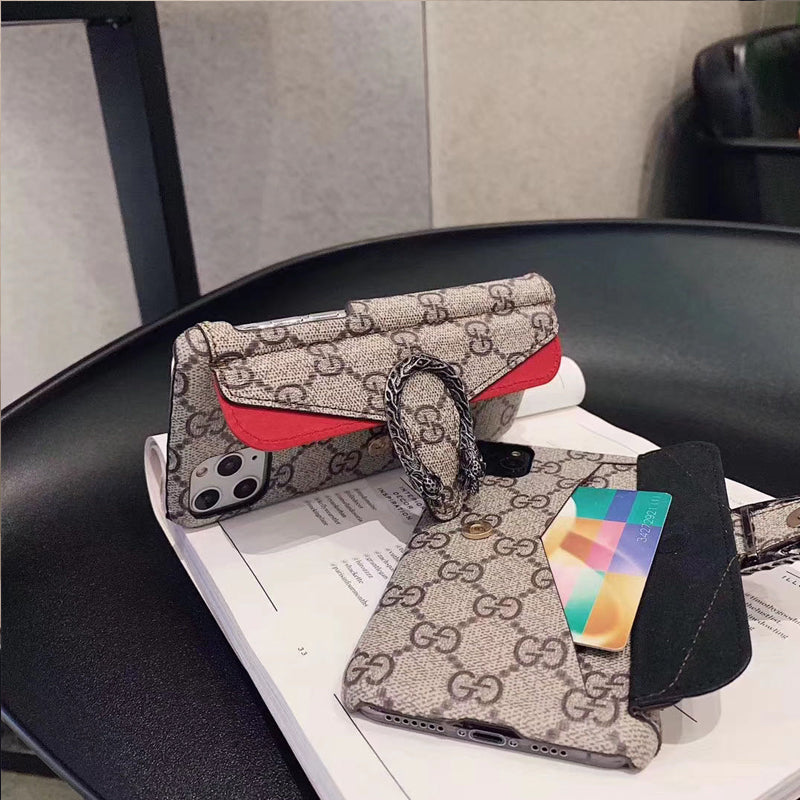 Card bracket coin purse phone case